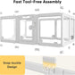 Acrylic Clear Dog Play Pen Indoors, Puppy Playpen with Door for Small Dogs Puppies, Transparent Plastic Pet Playpen Cage Fence Crate Kennel for Cat Kitten Rabbit Bunny Ferret etc (White-10 Panels)