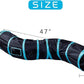 iCAGY Cat Tunnel for Indoor Cats Interactive, Rabbit Tunnel Toys, Pet Toys Play Tunnels for Cats Kittens Rabbits Puppies Crinkle Pop Up Black 47" Shape S