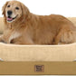 Orthopedic XL Large Dog Bed - Removable Bolster & Waterproof Washable Cover for Pet Extra Large Bed with Foam Support Non-Slip Bottom Dog Beds
