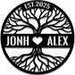 Personalized Tree of Life Metal Name Sign | Custom Metal Signs | Family Wall Art | Wedding Gift & Anniversary | Indoor Decor Gift for Women, Men, Wife, Parents, Couple