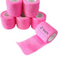 6 Pack 2" x 5 Yards Self Adhesive Bandage Wrap Breathable Cohesive Vet Wrap for Pets, Elastic Self-Adherent Tape for Sports, Wrist, Ankle (Pink)
