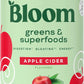 Bloom Nutrition Superfood Greens Powder, Digestive Enzymes with Probiotics and Prebiotics, Gut Health, Bloating Relief for Women, Chlorella, Green Juice Mix with Beet Root Powder, 25 SVG, Apple Cider