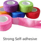 6 Pack 1" x 5 Yards Self Adhesive Bandage Wrap Breathable Cohesive Vet Wrap for Pets, Elastic Self-Adherent Tape for Sports, Wrist, Ankle (Pink)
