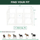 FXW AuraSpace Acrylic Indoor Unleashed Dog Playpen for Medium Dogs, 35 Inch, 10 Panels, White