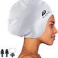 Alepo Extra Large Swim Cap for Women Men, Durable Silicone Swimming Hat with Ear Protection, Unisex Adults Bath Swimming Caps for Long Thick Curly Hair & Dreadlocks Braids Weaves Afro Hair