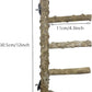Allazone 3 PCS Nature Wood Bird Ladder Perch Nature Wood Stand Parrot Chew Toy Cage Hanging Pet Cage Bird Climbing Step Ladders for Small Animal