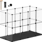 Small Animal Playpen, Guinea Pig Cages with Waterproof Mat, 24 Panels Pet Playpen for Hamsters, Hedgehog, Bunny, Ferret, Indoor Outdoor Plastic Fence, 48.5 x 24.8 x 32.3 inches