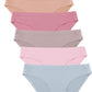 FINETOO 6 Pack Women’s Seamless Hipster Underwear No Show Panties Invisibles Briefs Soft Stretch Bikini Underwears XS-XL