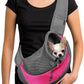 YUDODO Pet Sling Carrier for Small Dogs & Cats – Hands-Free Puppy Carrier with Safety Hook, Large Zipper Pocket, Soft Breathable Mesh, Adjustable Strap & Reflective Strip (Pink 1.0 L)