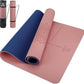 Yoga Mat Non Slip TPE Extra Wide Yoga Mat with Alignment Mark, 72"L x 32"W x 0.32"/0.24"Th (183cm x 81cm x 8mm/6mm), Anti-Tear Exercise Mat with Carrying Strap and Bag, Workout Mats for Yoga, Pilates