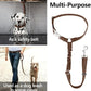 Plutus Pet Dog Seat Belt for Car Headrest, Reflective and Adjustable Restraint with Elastic Bungee for Safety, Vehicle Seatbelt Harness for Small Medium Large Dogs and Cats, Chocolate