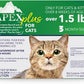 Apex Plus Flea Treatment for Cats, 1.5+ lbs | 3-Month Supply | Cat Flea and Tick Treatment Drops | 24-Hour Activation, Waterproof, 30-Day Protection
