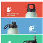 Water Bottle 32 oz Insulated with Straw, Coolflask Stainless Steel Metal 3 Lids Water Flask Wide Mouth for Sports or Office, Non-BPA Keep Cold Up to 48 Hrs or Hot Up to 24 Hrs, Ombre Green