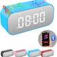 AFK Digital Alarm Clock with Bluetooth Speaker,Desk Clock for Bedrooms,Small Table Clock with Dual Alarms,Snooze,Dimmable LED Display.