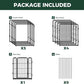 FXW Homeplus Unleashed Indoor Dog Playpen - Stress-Free and Safe Play, Heavy Duty 32 Inch 5 Acrylic Panels + 5 Wire Panels Dog Pen for Small and Medium Dogs, Black│Patented