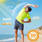 Boladeci Men's Swim Shirt Short Sleeve UPF 50+ Sun Protection SPF UV Moisture Wicking Lightweight Quick Dry Rash Guard