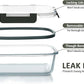 M MCIRCO [5-Packs, 36 Oz Glass Meal Prep Containers with Snap Locking Lids Glass Food Containers,Airtight Lunch Container,Microwave, Oven, Freezer and Dishwasher (4.5 Cup)