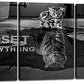 3 Panels Mindset is Everything Motivational Canvas Wall Art Inspirational Entrepreneur Quotes Poster Print Artwork Painting Picture for Framed Home Decoration Living Room office bedroom 60''W x 28''H