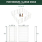 FXW Homeplus Unleashed Indoor Dog Playpen - Stress-Free and Safe Play, Heavy Duty 45 Inch 16 Wire Panels Dog Pen for Large Dogs, White│Patented