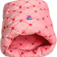 WowowMeow Small Animals Warm Hanging Cage Cave Bed for Hamsters, Guinea-Pigs, Rats, Rabbit and Chinchillas (L, Poker-Pink)