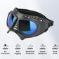 Small Dog Goggles Windproof for Small-Medium Breeds Dog Sunglasses Anti-UV with Adjustable Straps - Blue