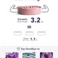 LE TAUCI Ceramic Slow Feed Dog Bowls, Elevated for Small and Medium Breed Dogs, Anti-Gulping Pet Feeding Dishes, Flower Pink, 1.5 Cups