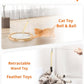 3-in-1 Cat Toys, Scratcher, Toys for Indoor Cats, Natural Sisal Scratching Board, Kitten Interactive with Ball Track & Retractable Wand Toy & Feather