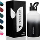 Insulated Water Bottle 64oz,Triple Wall Vacuum Stainless Steel(Dishwasher Safe),Leak Proof & Non-BPA,Flask Jug with Paracord Handle & Straw Spout Lids Sports