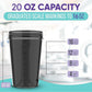 '-2 Pack- 20 oz Bottles for Protein Mixes - 2x Wire Whisk | Leak Proof Shaker Cups for Protein Shakes and Pre Workout | Protein Shaker Bottle Pack | Protein Mixer Cup (Black Set)