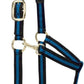 Weaver Leather Nylon Horse Halter, Padded and Adjustable, Chin and Throat Snap Hook Halters for Horses, Brass Plated Halters for Training