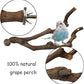 kathson Natural Parrot Perch Bird Stand Pole Wild Grape Stick Paw Grinding Fork Parakeet Climbing Standing Branches Toy Chewable Cage Accessories for Small Budgies Cockatiels Lovebirds 2PCS