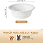 Ceramic 8.7inch Dog Bowl for Large Dog, Basic Food and Water Bowl for Replacement, Wide Opening Rounded Edge(Single Bowls, Reactived Glaze -White)