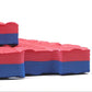 Xspec 1" Extra Thick 48 sq ft Reversible EVA Gym Foam Floor Mat Tiles (24" x 24"), Steel Pattern, 12 pcs, Blue & Red