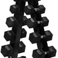 RITFIT 300/350/450/650/180/200/210 LB Rubber Hex Dumbbells Set with Optional Dumbbell Rack, Multi Weight Set to Choose, Ideal for Home Gym and Fitness