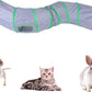 iCAGY Cat Tunnel for Indoor Cats Interactive, Rabbit Tunnel Toys, Pet Toys Play Tunnels for Cats Kittens Rabbits Puppies Crinkle Pop Up Gray 47" Shape S