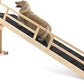 Dog Ramp for Bed or Couch, Wooden Pet Ramp with 20° Gentle Slope, Removable Side Rails, Non-Slip Surface, Top Platform & Wheels, Safe Bed Ramp for Small, Medium & Senior Dogs, 74" Long, Natural