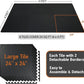 AIRHOP 0.56in Thick 24 Sq Ft Exercise Equipment Mats, 6 Tiles Upgraded Rubber Top with High Density EVA Foam, Large Interlocking Puzzle Gym Flooring for Home Gym, Heavy Weight Workout,Black