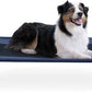 K&H Pet Products Outdoor Elevated Dog Cot, Breathable Cooling Elevated Cot Hammock Pet Bed for Large Dogs, Washable Mesh Cover, Raised Metal Frame, Collapsible, Portable - Large 42 X 30in Blue