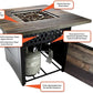 DualHeat by Endless Summer, The Harris, 38" Square Propane Gas Outdoor Fire Pit/Patio Heater
