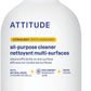 ATTITUDE All Purpose Cleaner Spray, EWG Verified, Vegan, Made with 94% Plant-Based Ingredients, Streak-Free for Kitchen, Bathroom, Glass & More, Citrus Zest Scent, 27.1 Fl Oz