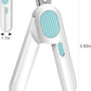 Odoland Cat Nail Clipper with LED Light and Nail File, Dog Claw Trimmer with Bright Light to Avoid Excessive Cutting - Pet Grooming Tool for Tiny Dog Cat Kitten Bunny Rabbit Blue