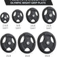 SPART Weight Plate 2-Inch Rubber Coated Olympic Grip Plate for Barbell,Solid Cast Iron Weight Plates in Pairs or Single for Strength Training,Weightlifting,Crossfit,Home Gym(5LB/10LB/25LB/35LB/45LB)
