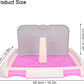 Puppy Dog Potty Tray, Puppy Training Toilet Tray Pet Training Pad Holder, Cat Potty Fence Dog Scheduled Urination Potty Tray, Dog Litter Box for Small and Medium Dogs, Bunny, Cats (Pink)