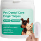 Dog Teeth Cleaning Wipes 50 Pack, Reduces Plaque and Freshens Breath, Dog Dental Wipes Dog Tooth Brushing Kit, No-Rinse Dog Toothbrush Finger Wipes Dental Care for Dogs Cats