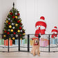 Full Metal Freestanding Dog Gate with Door, 32''Height Foldable Pet Dog Fence for Indoor & Outdoor, 6 Panels Extra Wide Free Standing TallDog Gates for Doorways,House,Stairs,Porch,Deck,Yard