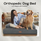 Extra Large Dog Bed-Orthopedic Waterproof XL Dog Bed for XLarge Extra Big Dogs - Foam Couch Sofa Washable with Removable Cover-Dark Grey