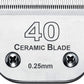 #40 Blades Dog Grooming Clipper Replacement Blades Compatible with Andis/Wahl/Oster Dog Clippers,Detachable Ceramic Blade & Stainless Steel Blade,Size #40 Cut Length 1/100"(0.25mm)