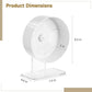 Silent Hamster Wheel, Hamster Exercise Wheel with Adjustable Acrylic Stand, Hamster Exercise Wheel for Gerbil, Syrian & Dwarf, Chinchilla and More Small Animal Hamster Running Wheels (8.2 in)