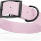Dogline Biothane Waterproof Dog Collar Strong Coated Nylon Webbing with Black Hardware Odor- Proof for Easy Care Easy to Clean High Performance Fits Small Medium or Large Dogs, Pastel Purple