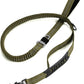 Heavy Duty Dog Leash with 2 Padded Handles & Advanced Easy Metal Clip, 4-6FT Shock Absorbing No Pull Dog Leashes for Medium Large Dogs That Pull (Army Green)
